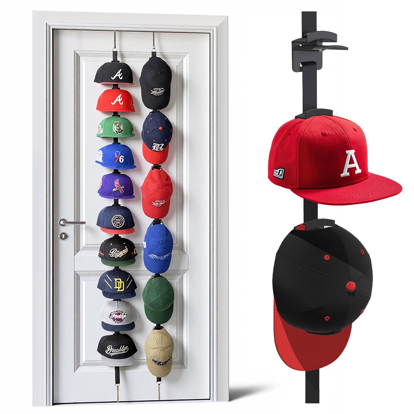 Hat Rack for Door- 2 Straps