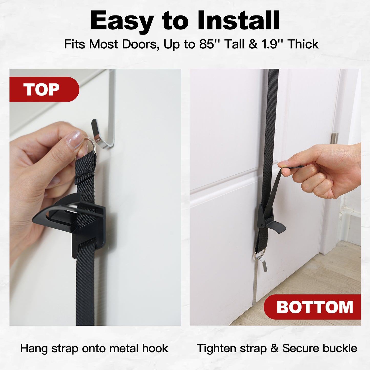 Hat Rack for Wall- 2 Straps